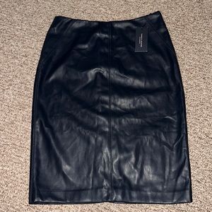 Tommy Hilfiger Faux Leather Pencil Skirt